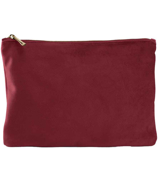 BagBase Velvet Accessory Pouch - Ruby Red (BG715)