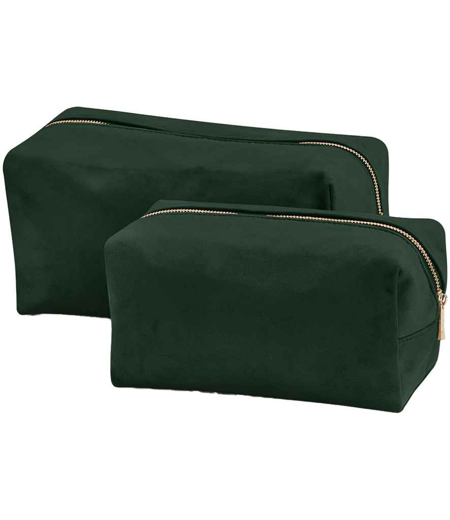 BagBase Velvet Toiletry/Accessory Case - Dark Emerald (BG716)