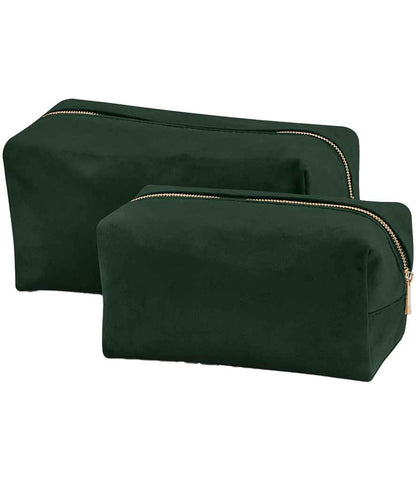 BagBase Velvet Toiletry/Accessory Case - Dark Emerald (BG716)
