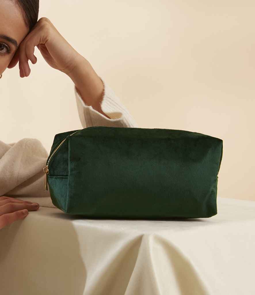 BagBase Velvet Toiletry/Accessory Case - Dark Emerald (BG716)