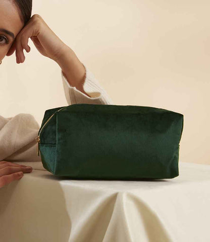 BagBase Velvet Toiletry/Accessory Case - Dark Emerald (BG716)