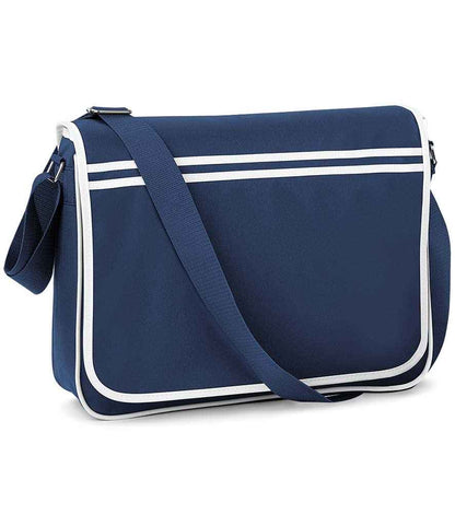 BagBase Retro Messenger - French Navy/White (BG71)