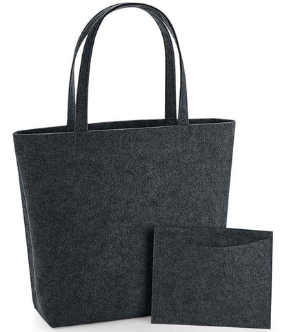 BagBase Felt Shopper - Charcoal Melange (BG721)