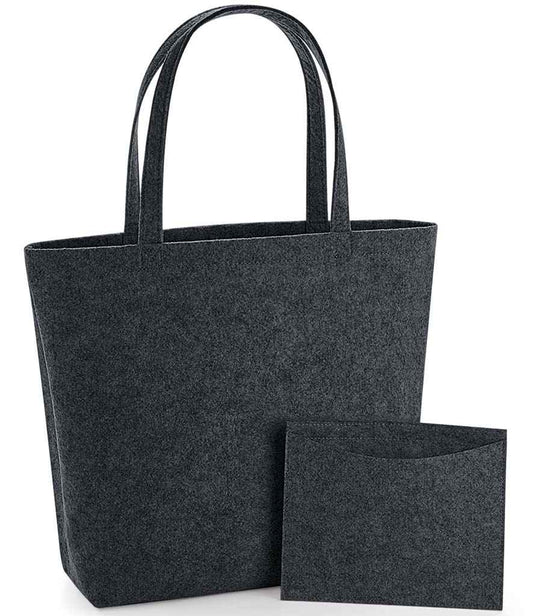 BagBase Felt Shopper - Charcoal Melange (BG721)