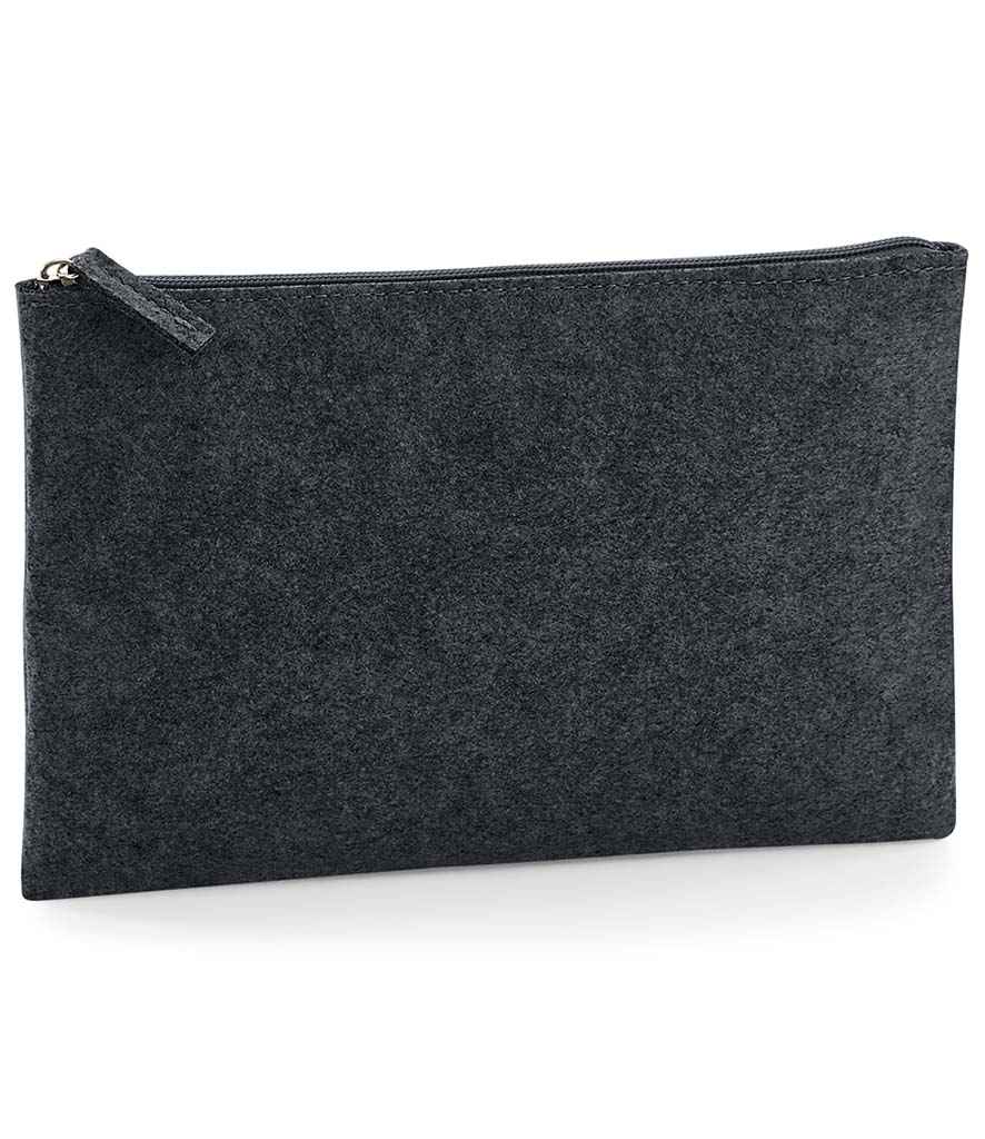 BagBase Felt Accessory Pouch - Charcoal Melange (BG725)