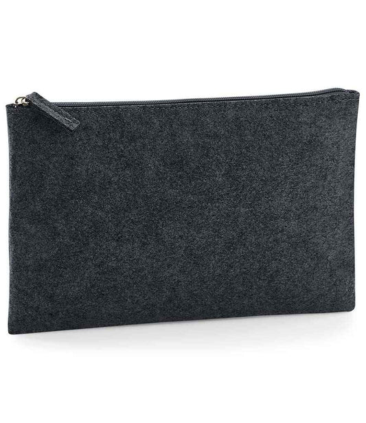 BagBase Felt Accessory Pouch - Charcoal Melange (BG725)