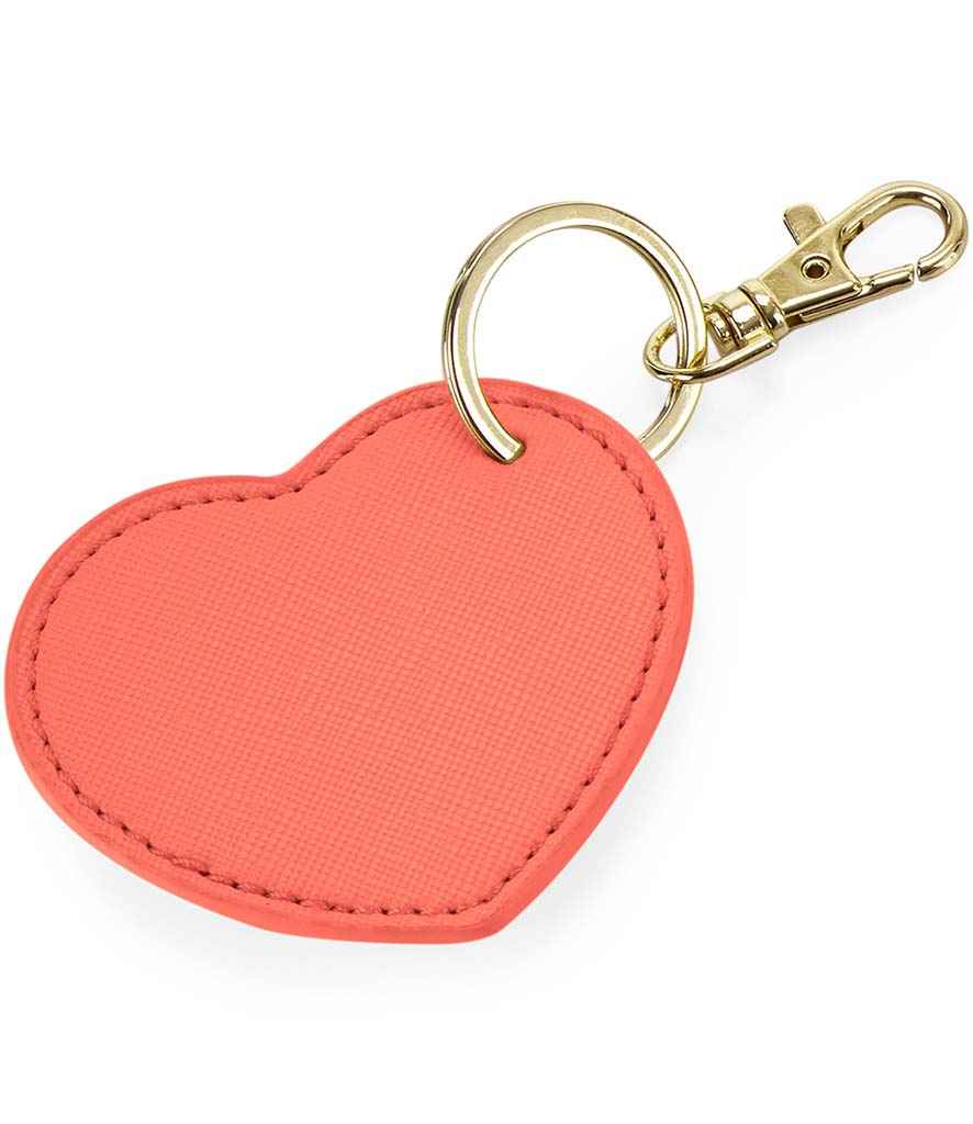 BagBase Boutique Heart Key Clip - Coral (BG746)