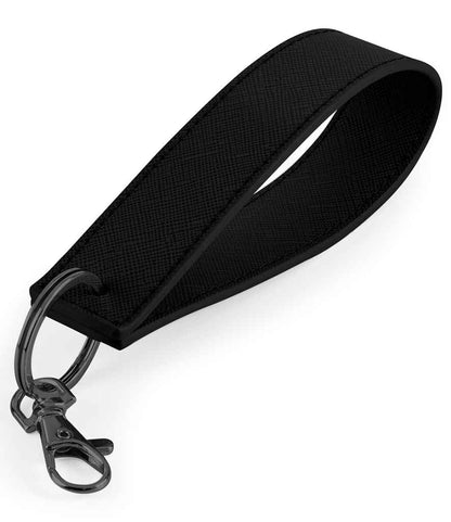 BagBase Boutique Wristlet Key Ring - Black/Black (BG747)