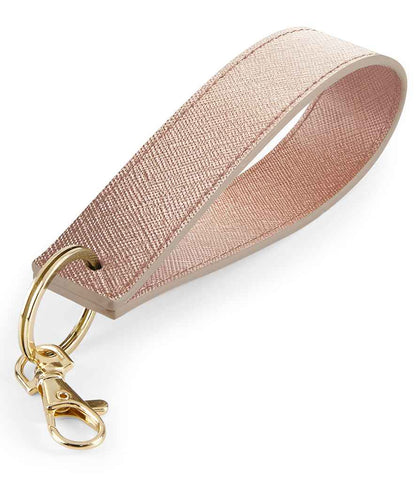 BagBase Boutique Wristlet Key Ring - Rose Gold (BG747)
