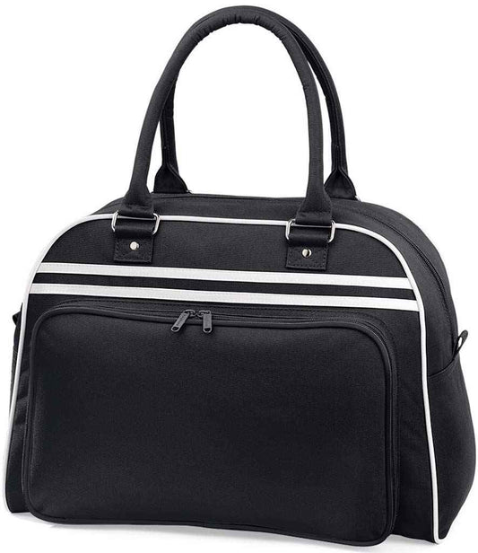 BagBase Retro Bowling Bag - Black/White (BG75)