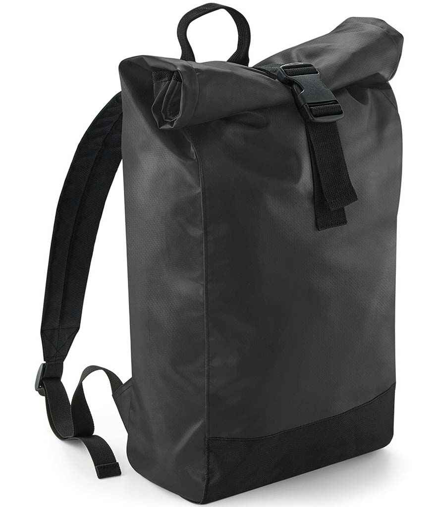 BagBase Tarp Roll-Top Backpack - Black (BG815)