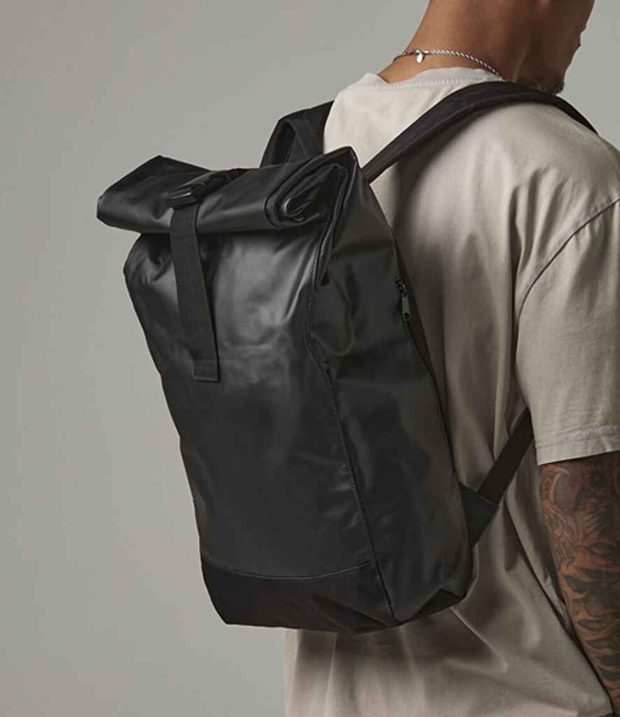 BagBase Tarp Roll-Top Backpack - Black (BG815)