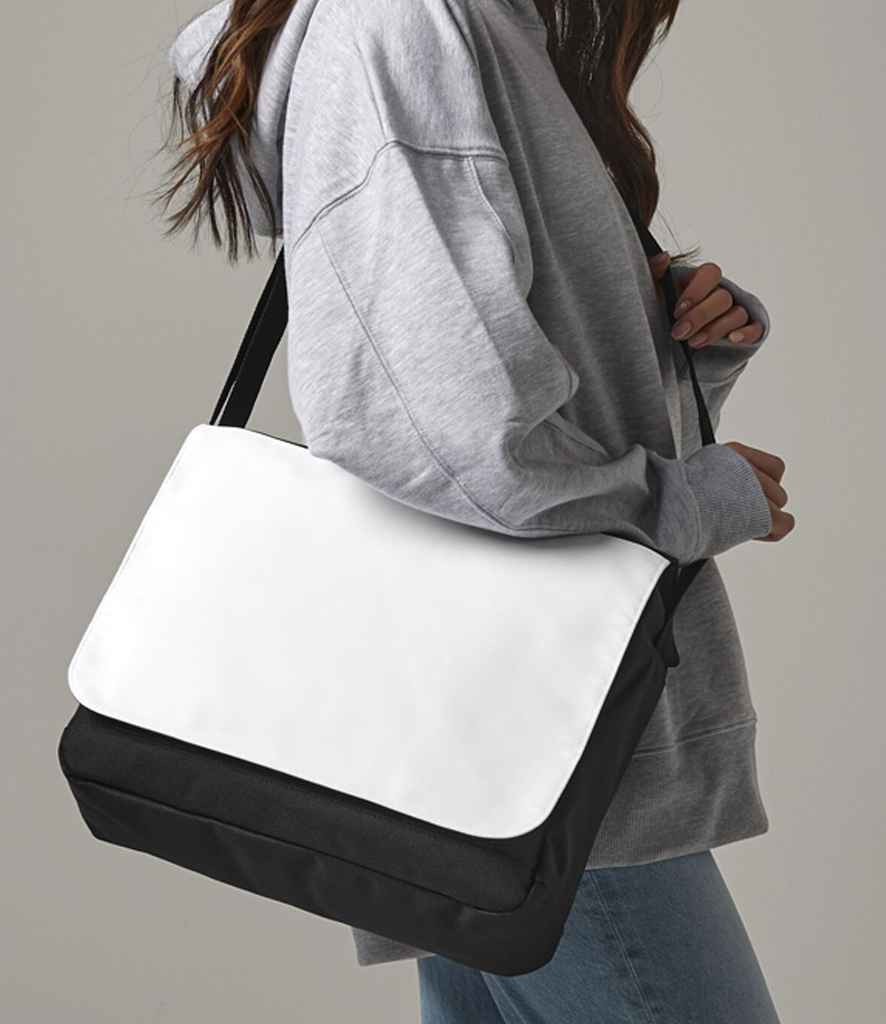 BagBase Sublimation Messenger Bag - Black (BG965)