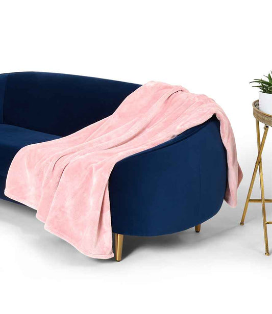 Brand Lab Large Plush Fleece Blanket - Blush Pink (BH001)