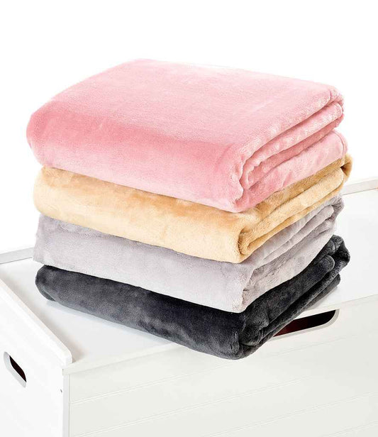 Brand Lab Large Plush Fleece Blanket - Charcoal (BH001)