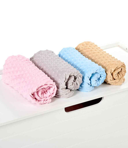 Brand Lab Minky Fleece Blanket - Light Pink (BH003)