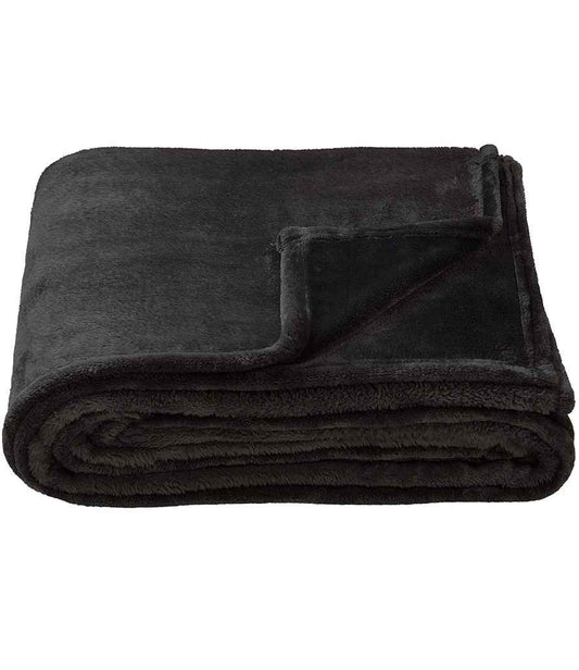 Brand Lab Extra Large Plush Fleece Blanket - Black (BH004)