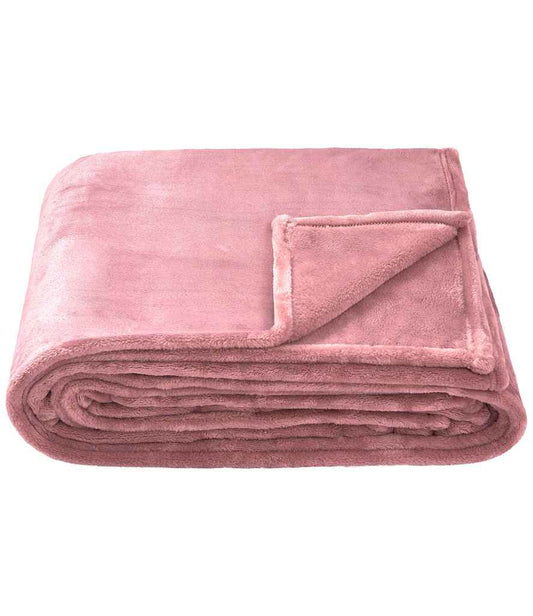Brand Lab Extra Large Plush Fleece Blanket - Blush Pink (BH004)