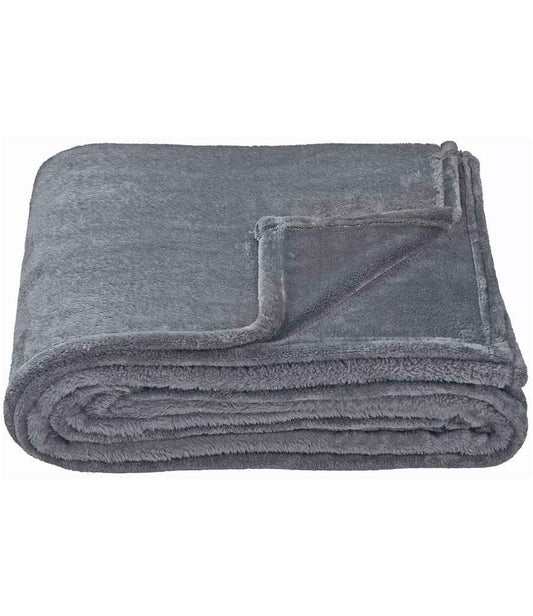 Brand Lab Extra Large Plush Fleece Blanket - Charcoal (BH004)