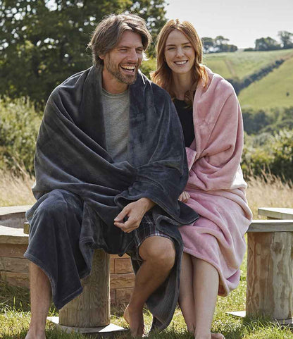 Brand Lab Extra Large Plush Fleece Blanket - Charcoal (BH004)