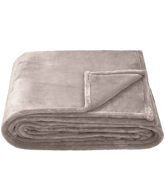 Brand Lab Extra Large Plush Fleece Blanket - Silver Grey (BH004)