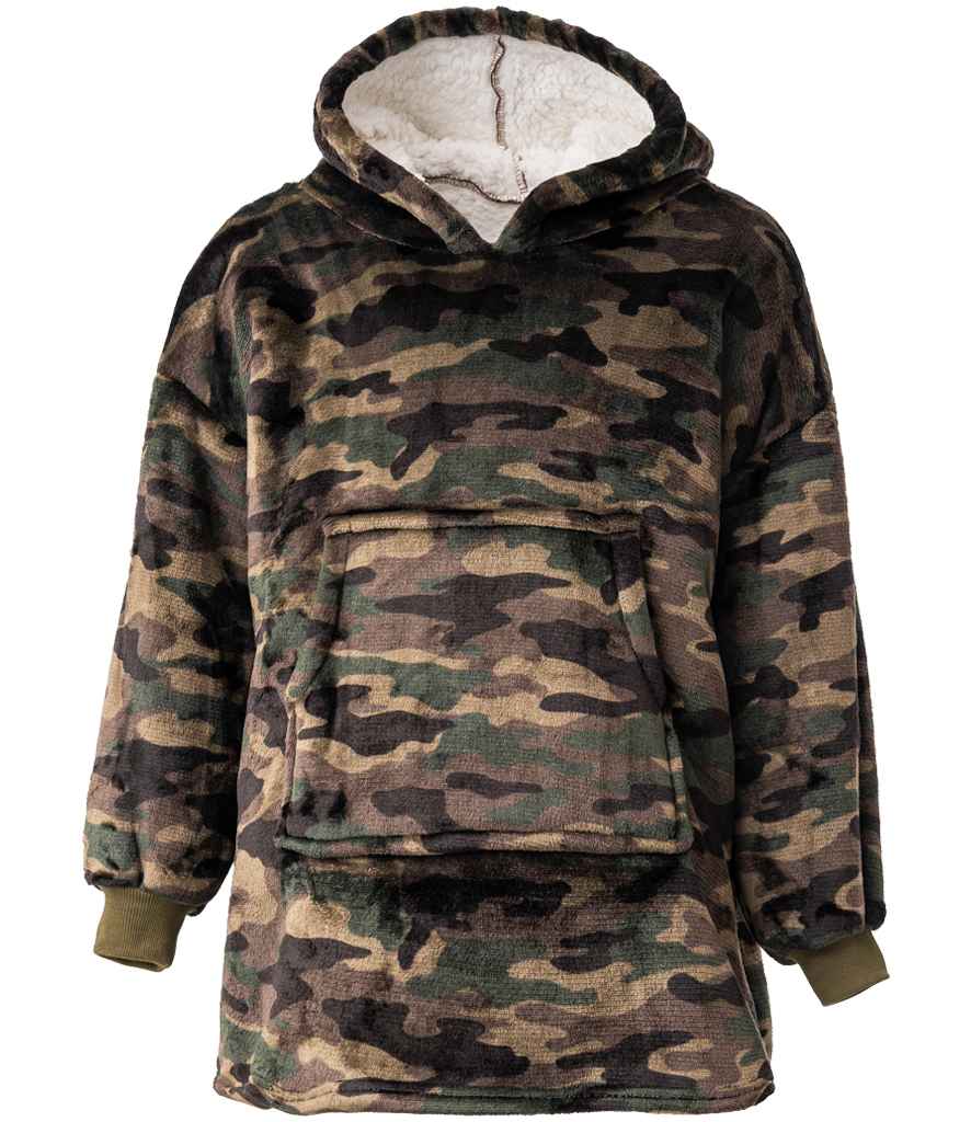 Brand Lab Kids Oversized Hooded Blanket - Green Camo (BH101)