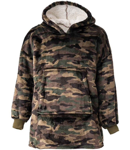 Brand Lab Kids Oversized Hooded Blanket - Green Camo (BH101)