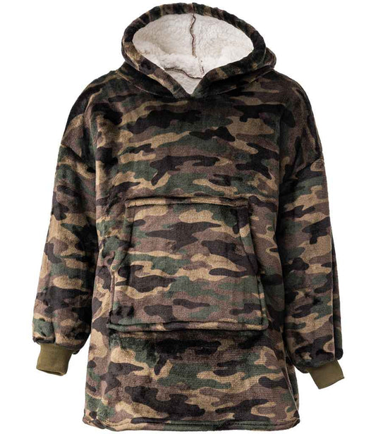Brand Lab Kids Oversized Hooded Blanket - Green Camo (BH101)
