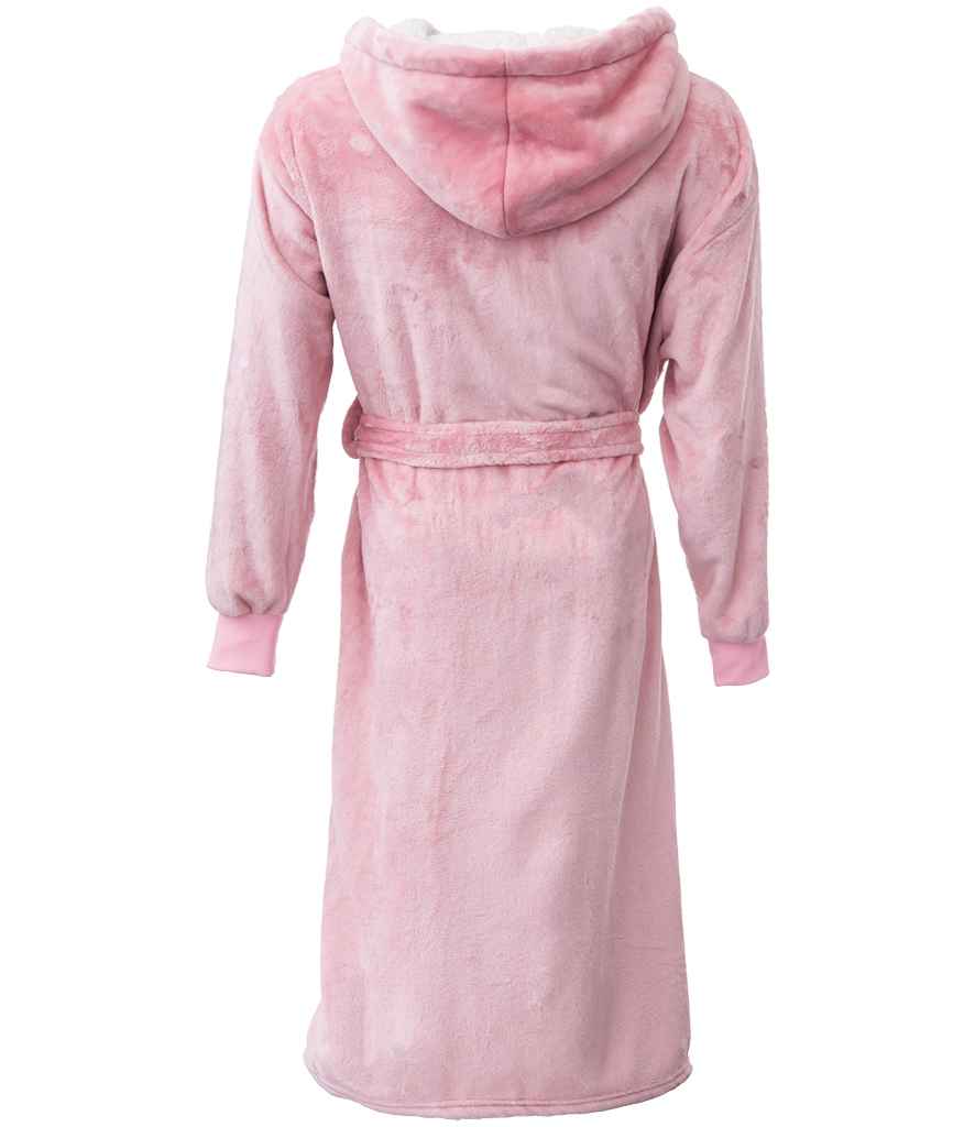 Brand Lab Unisex Hooded Cuffed Robe - Blush Pink (BH104)