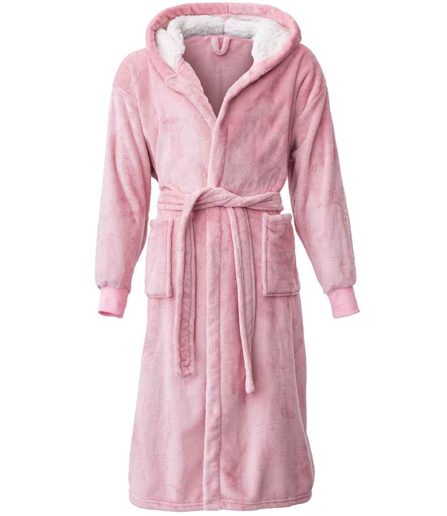 Brand Lab Unisex Hooded Cuffed Robe - Blush Pink (BH104)