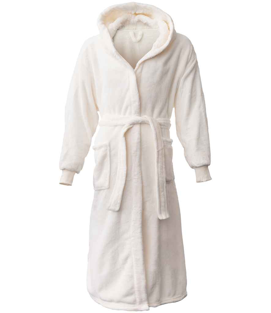 Brand Lab Unisex Hooded Cuffed Robe - Cream (BH104)
