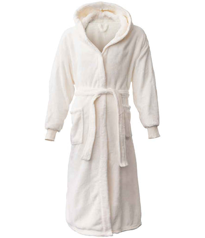 Brand Lab Unisex Hooded Cuffed Robe - Cream (BH104)