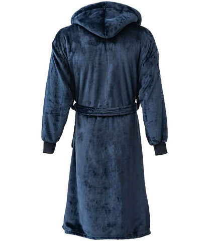 Brand Lab Unisex Hooded Cuffed Robe - Navy (BH104)