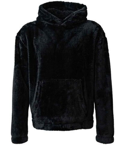 Brand Lab Unisex Fluffy Fleece Hoodie - Black (BH201)