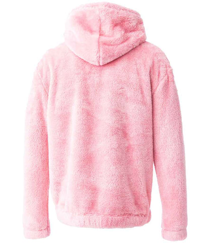 Brand Lab Unisex Fluffy Fleece Hoodie - Blush Pink (BH201)