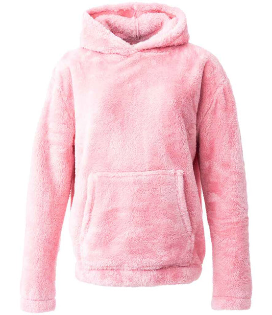 Brand Lab Unisex Fluffy Fleece Hoodie - Blush Pink (BH201)