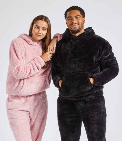 Brand Lab Unisex Fluffy Fleece Hoodie - Blush Pink (BH201)