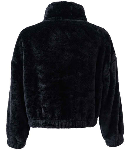 Brand Lab Ladies Fluffy 1/4 Zip Fleece - Black (BH202)
