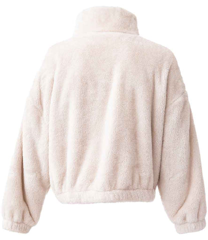 Brand Lab Ladies Fluffy 1/4 Zip Fleece - Natural (BH202)