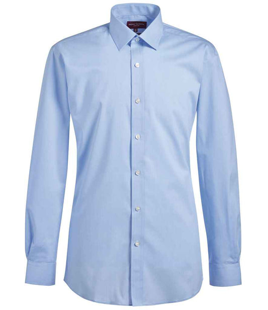 Brook Taverner Pisa Long Sleeve Slim Fit Shirt - Sky Blue (BK130)