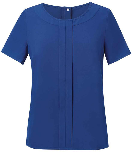 Brook Taverner Ladies Verona Short Sleeve Shirt - Royal Blue (BK142)