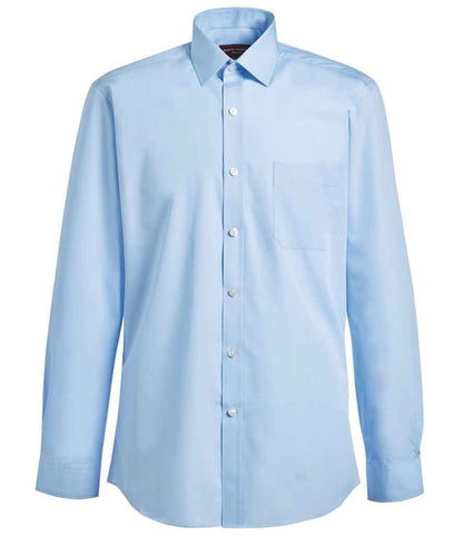 Brook Taverner Rapino Long Sleeve Poplin Shirt - Blue (BK150)