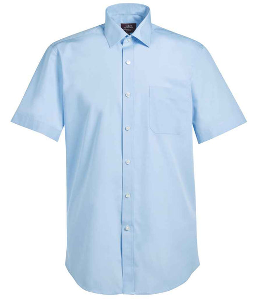 Brook Taverner Rosello Short Sleeve Poplin Shirt - Blue (BK152)