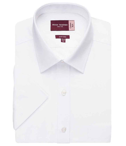 Brook Taverner Rosello Short Sleeve Poplin Shirt - White (BK152)
