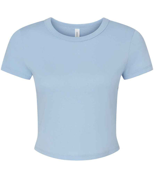 Bella+Canvas Bella Ladies Micro Rib Baby T-Shirt - Solid Baby Blue Blend (BL1010)