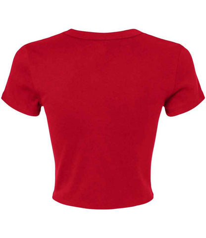 Bella+Canvas Bella Ladies Micro Rib Baby T-Shirt - Solid Red Blend (BL1010)