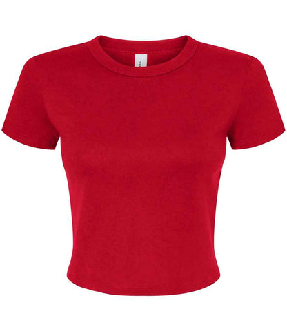 Bella+Canvas Bella Ladies Micro Rib Baby T-Shirt - Solid Red Blend (BL1010)