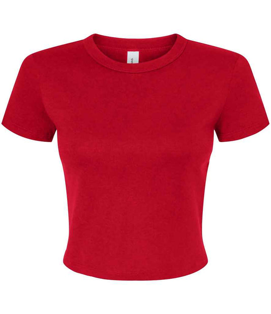 Bella+Canvas Bella Ladies Micro Rib Baby T-Shirt - Solid Red Blend (BL1010)