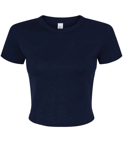 Bella+Canvas Bella Ladies Micro Rib Baby T-Shirt - Solid Navy Blend (BL1010)