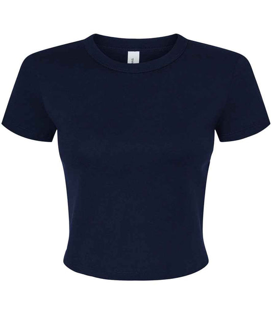 Bella+Canvas Bella Ladies Micro Rib Baby T-Shirt - Solid Navy Blend (BL1010)